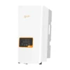 Onduleur Solis S5-GR3P triphasé, boîtier blanc avec écran LCD orange et logo Solis