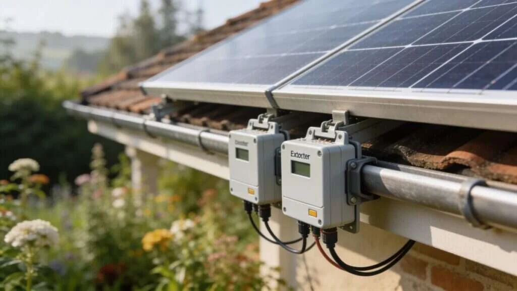 Ombres portées à éviter sur des panneaux solaires en toiture — optimiseur de puissance solaire