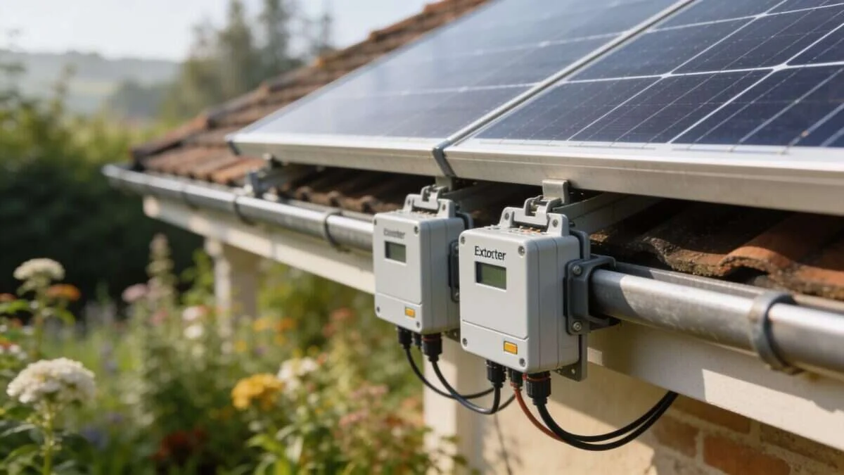Ombres portées à éviter sur des panneaux solaires en toiture — optimiseur de puissance solaire