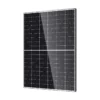 Panneau solaire DMEGC M10RT-B54HBW de face : 108 cellules noires, fond blanc et cadre noir