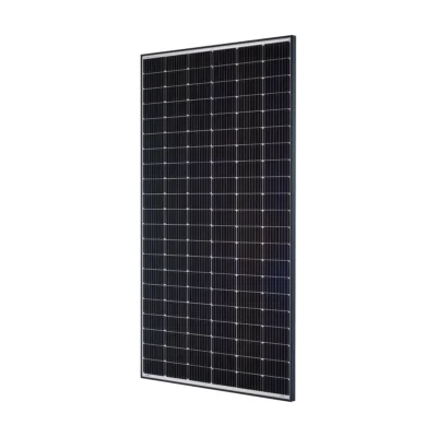 Panneau solaire Voltec Tarka 126 VSMD, cellules noires, fond blanc et cadre noir
