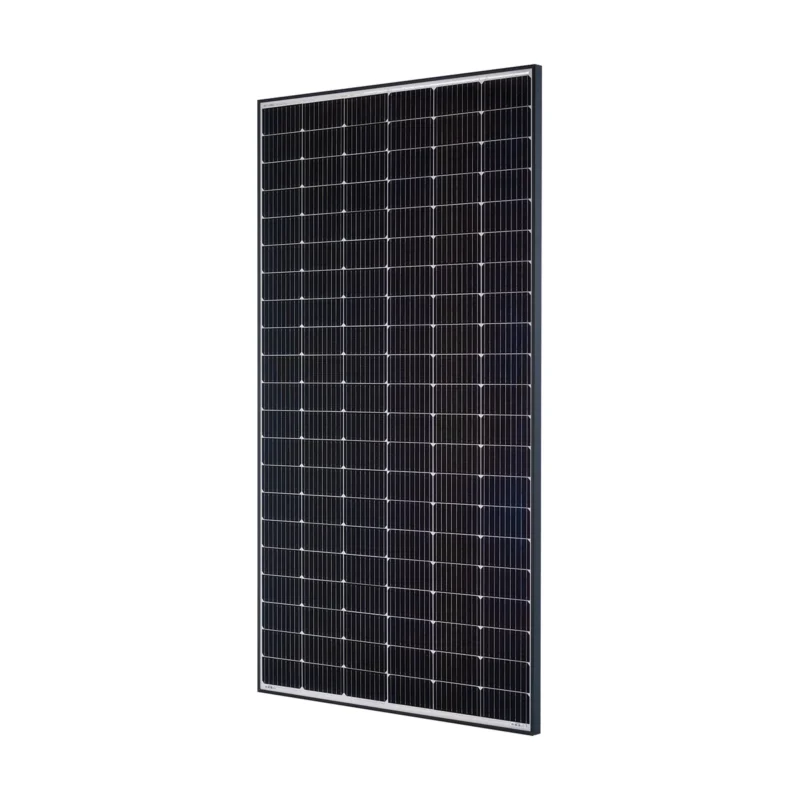 Panneau solaire Voltec Tarka 126 VSMD, cellules noires, fond blanc et cadre noir