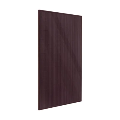 Panneau solaire Voltec Tarka Rubis coloré rouge-brun, vue de trois quarts
