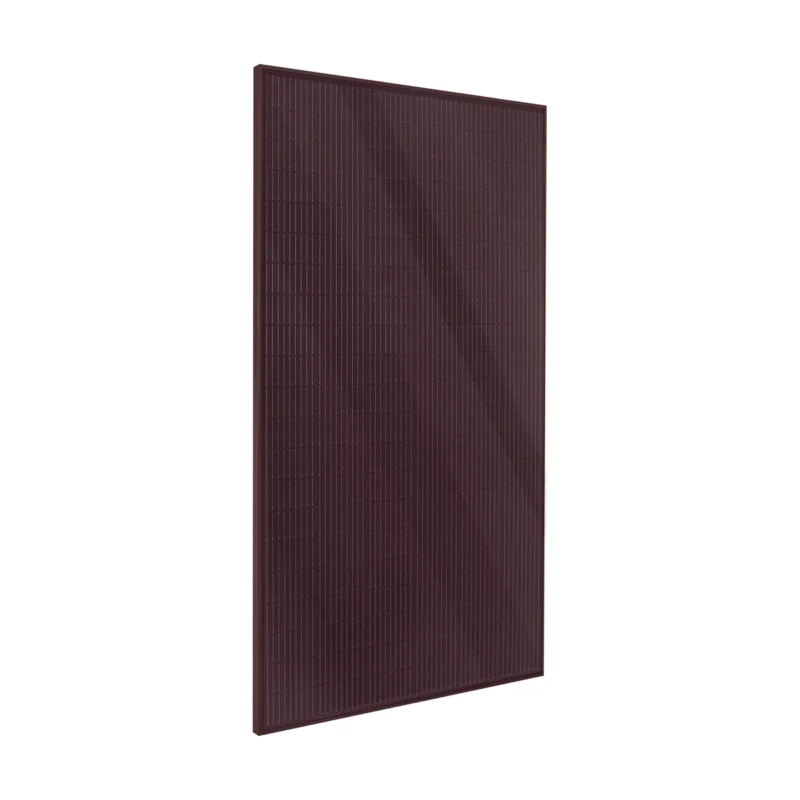 Panneau solaire Voltec Tarka Rubis coloré rouge-brun, vue de trois quarts