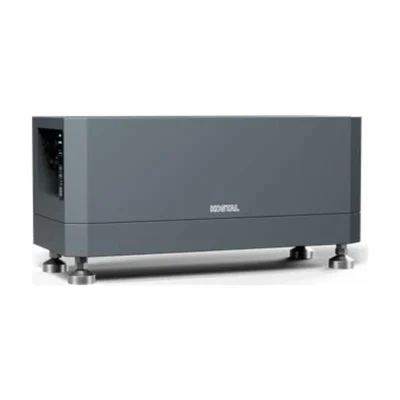 BMS Kostal HELIVOR HV posé sur son socle à pieds réglables, boîtier gris anthracite avec panneau de commande latéral