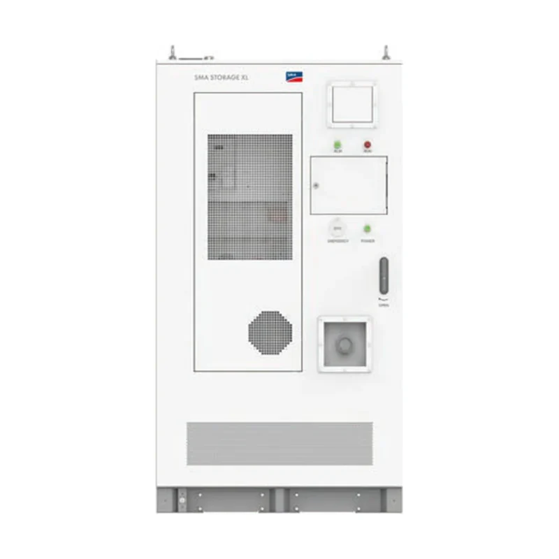 Batterie SMA Storage XL Outdoor, armoire extérieure blanche avec grille de ventilation et voyants