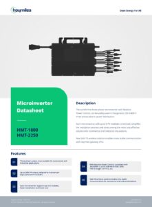 Fiche technique Micro-onduleur triphasé Hoymiles HMT-2250-6T 2 250 VA pour six panneaux