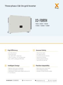 Fiche technique Onduleur réseau SolaX X3-FORTH triphasé 80 et 100 kW