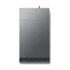 Kit EcoFlow OCEAN 2 monophasé : onduleur gris à antenne au-dessus de trois batteries OCEAN 2 et de leur fixation murale, vue de face