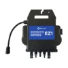 Micro-onduleur APsystems EZ1 noir avec étiquette bleue EZ1 et câble de sortie AC
