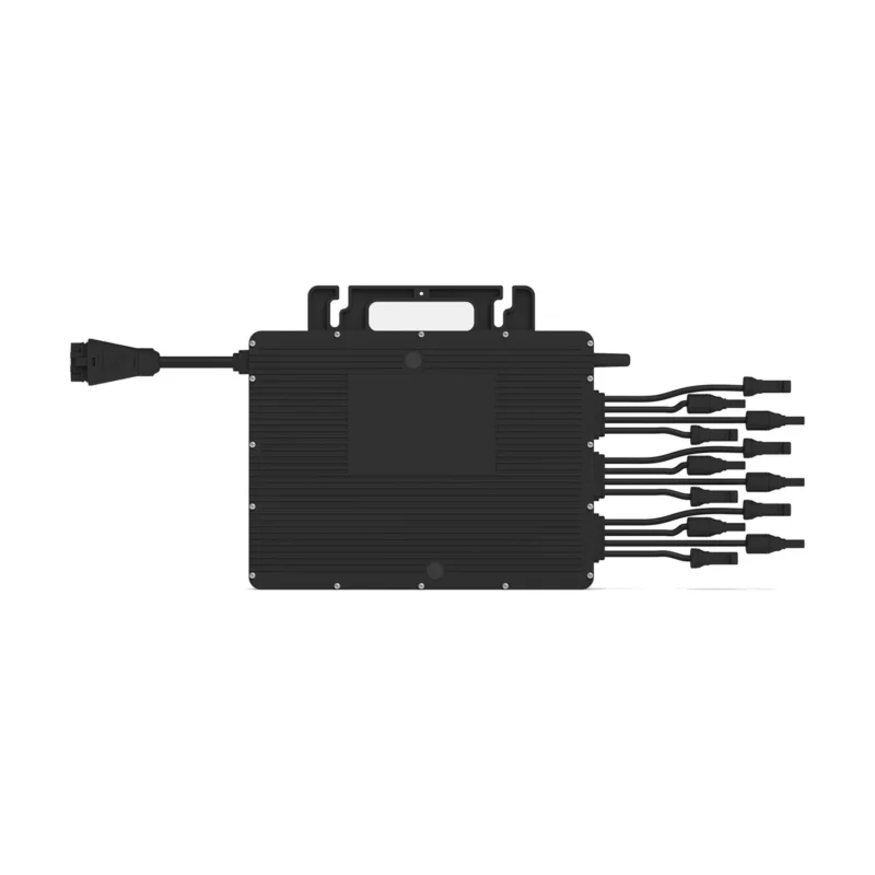 Micro-onduleur triphasé Hoymiles HMT-2250-6T, boîtier noir à six paires de connecteurs MC4
