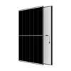 Panneau solaire Aiko Neostar 2P+48 bi-verre à cadre noir, vue de face et face arrière blanche