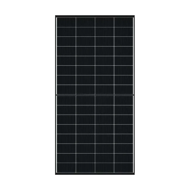 Panneau solaire DMEGC M10T-B32HBT vu de face : petit module à 64 cellules noires et cadre noir