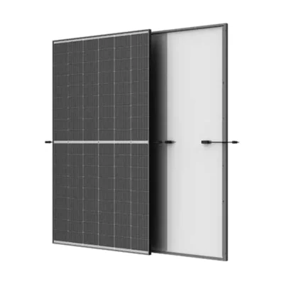 Panneau solaire Trina NEG18R.28 Vertex S+ à cadre noir, face avant et face arrière claire