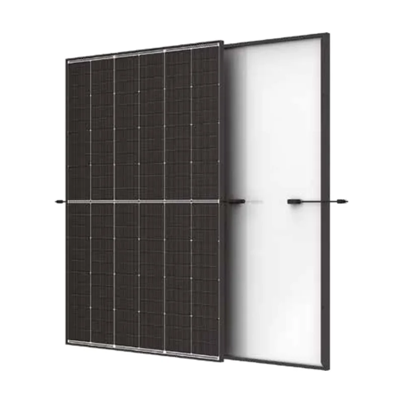 Panneau solaire Trina Vertex S+ Shield à cadre noir, face avant et face arrière claire